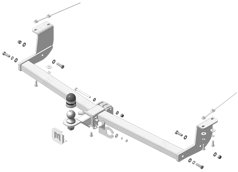Фаркоп Honda Stepwgn 2015-, тип шара E, Motodor, арт.90806-E