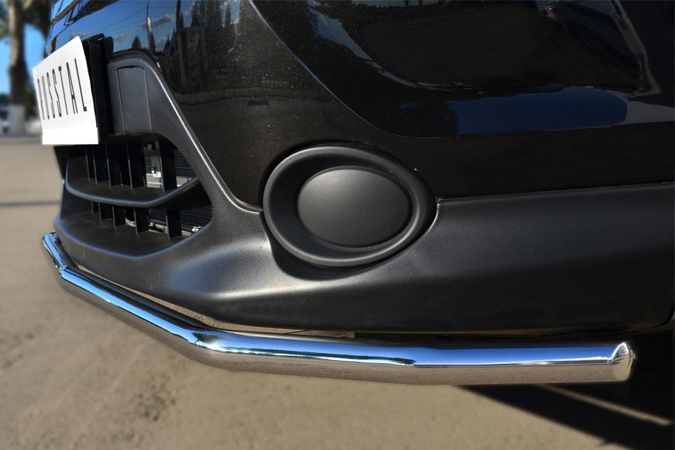 Защита переднего бампера d42 для Nissan Qashqai 2014, Slitkoff NQQZ-001785