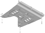 Защита АвтоСтандарт (Двигатель, Коробка переключения передач), 1,5 мм, Сталь для KIA Sorento Prime 2015-2017 арт. 51008