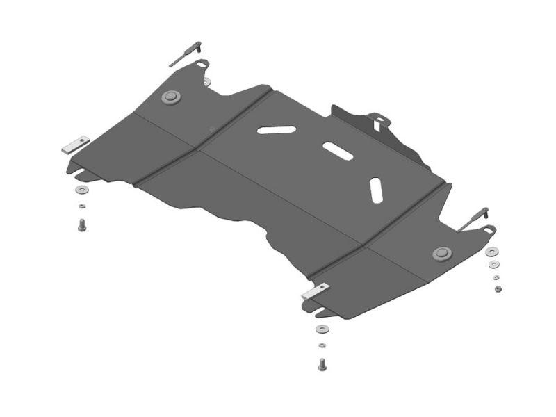Защита двигателя, кпп стальная Motodor для Nissan Murano 2007-2010 (2 мм, сталь), 61410
