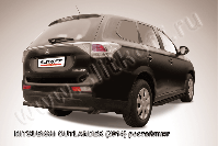 Защита заднего бампера d57 короткая черная Mitsubishi Outlander (2014-2015) , Slitkoff, арт. MOUT14-011B