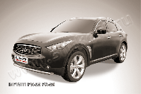Защита переднего бампера d76 Infiniti FX-35 FX-50 (2008-2012) Black Edition, Slitkoff, арт. IN.FX004BE