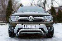 Защита переднего бампера d63 волна на Renault Duster 2015, Руссталь RDZ-002176