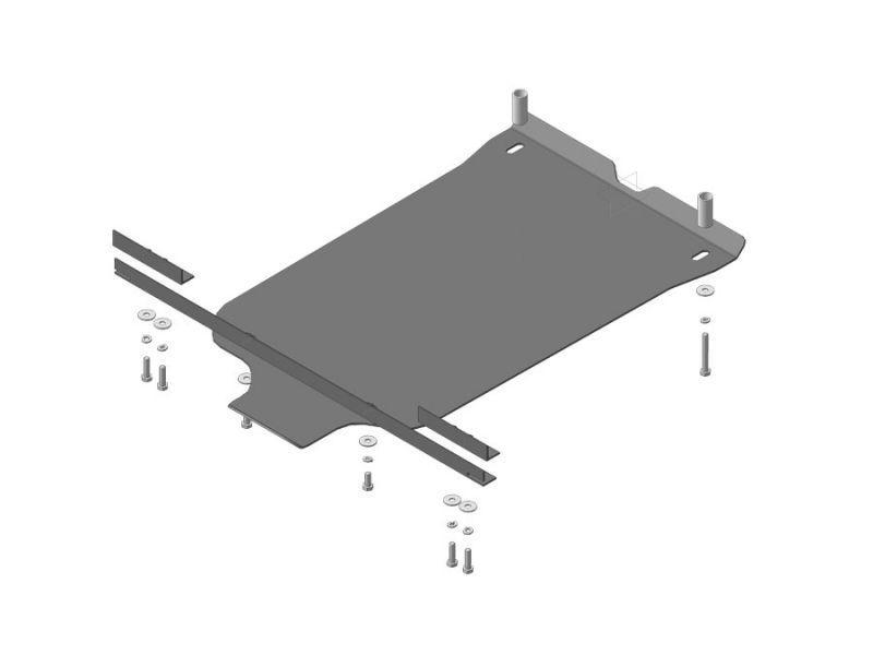 Защита кпп, пер. дифф. стальная Motodor для Chevrolet Niva 2002-2009- (3 мм, сталь), 13006