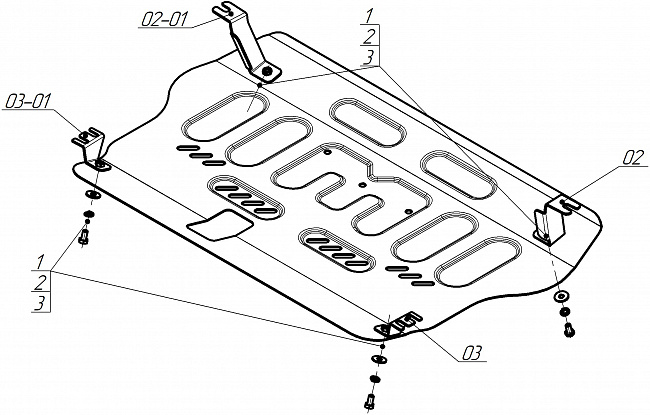 Ковер багажный модельный высокий борт для FAW Oley 2014-, Элерон 73905