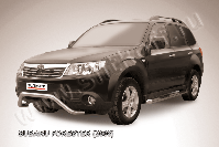 Кенгурятник d57 мини Subaru Forester (2007-2013) Black Edition, Slitkoff, арт. SF008BE