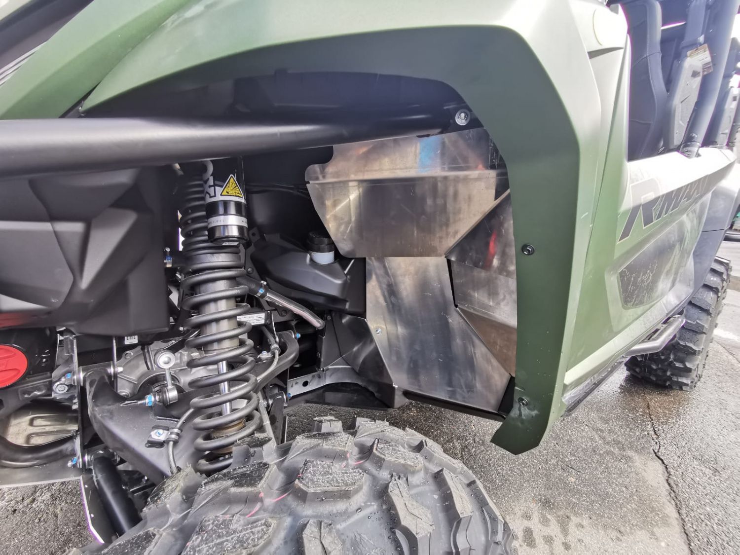 Защита колесных арок для YAMAHA Wolverine RMax4 2021 -, алюминий 3 мм, STORM, арт. 4975