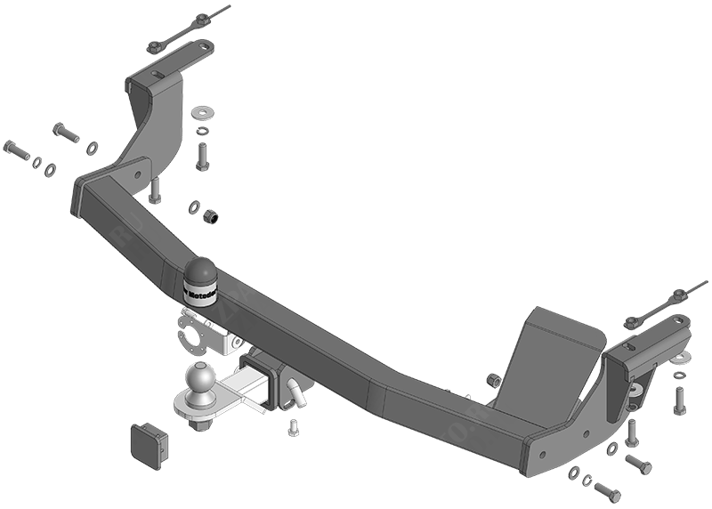 Фаркоп Changan Cs95 2023-, тип шара E, Motodor, арт. 97208-E