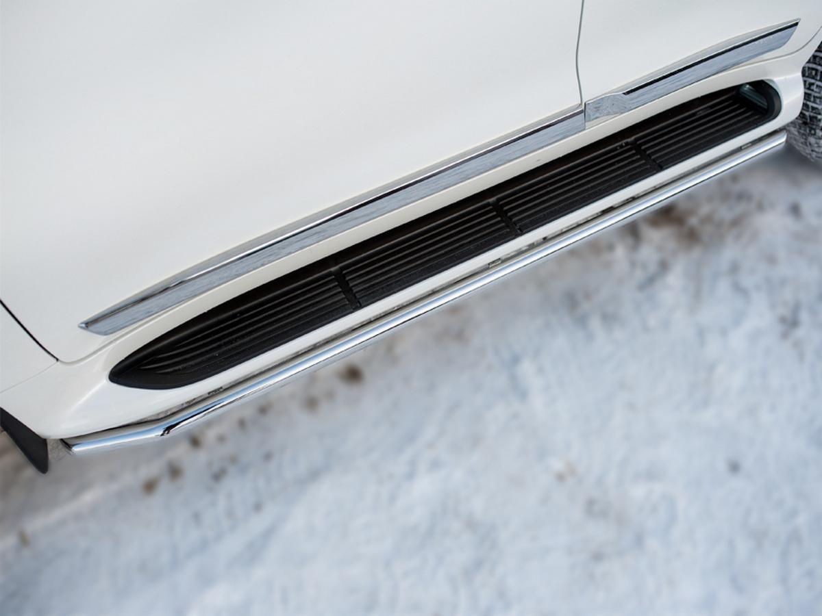 Защита порогов d42 для автомобиля Toyota Land Cruiser 200 TRD 2019 арт. TLCT-003334, Slitkoff