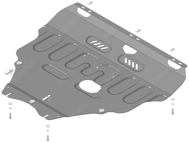 Защита стальная Мотодор (Двигатель, Коробка переключения передач), 2 мм,  Volvo V50   2004-2012 арт. 72601