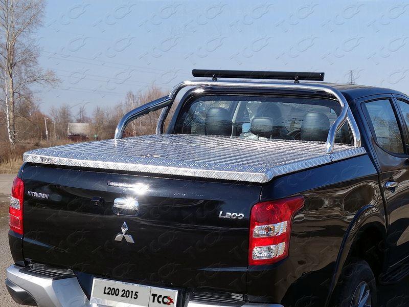 Защита кузова 75х42 мм со светодиодной фарой (для крышки) для автомобиля Mitsubishi L200 2019, TCC Тюнинг MITL20019-25