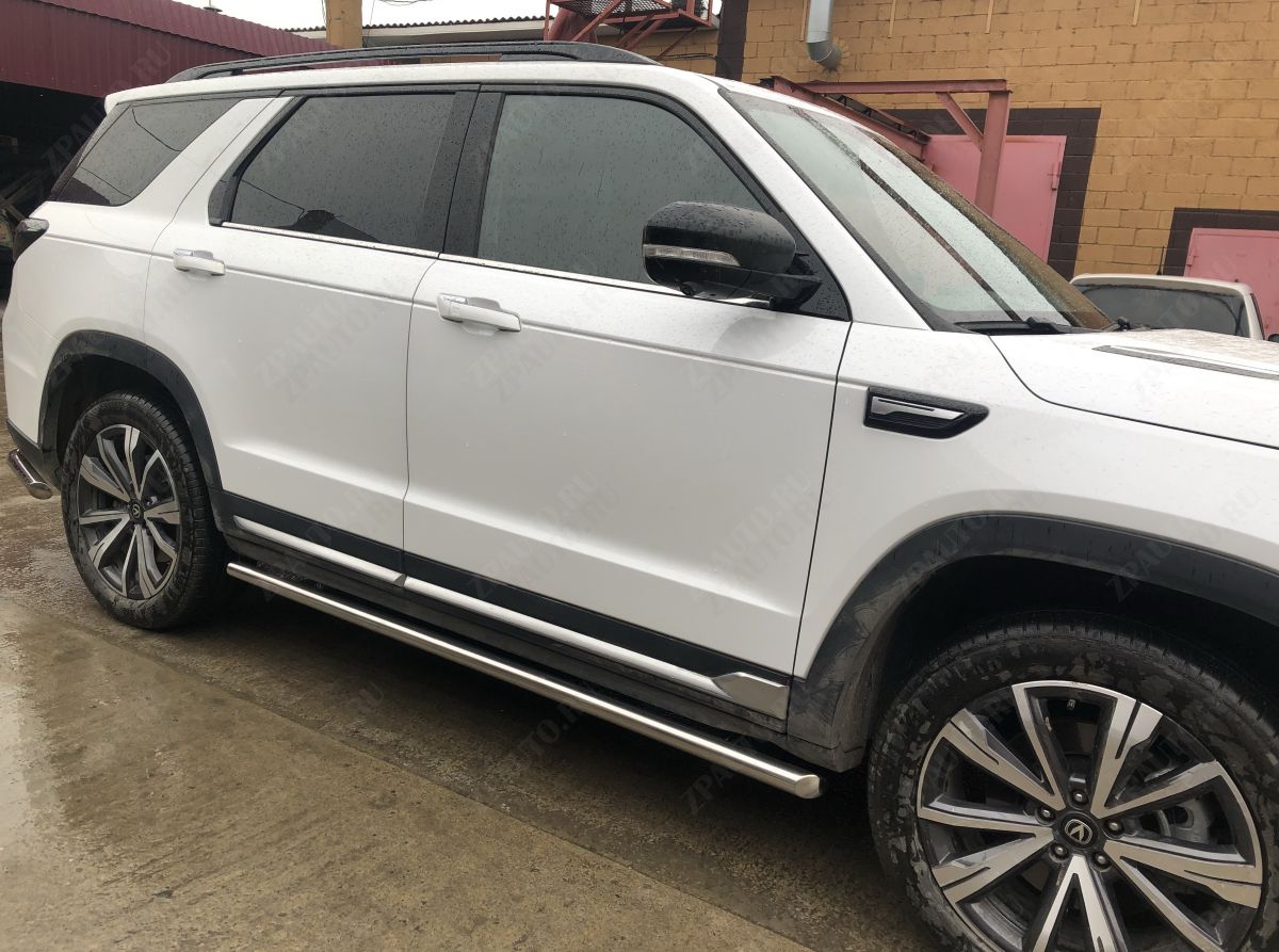 Защита штатного порога труба для автомобиля Changan CS95 2023 арт. CGCS95.23.32