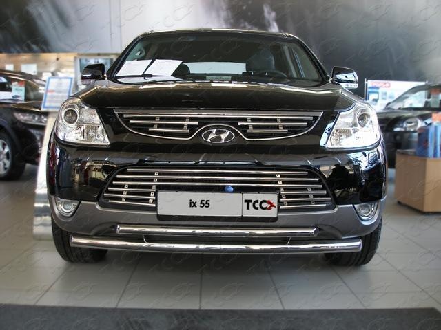 Решетка радиатора верхняя 16мм для автомобиля Hyundai ix55 2009-2013, TCC Тюнинг HYUNIX55-08