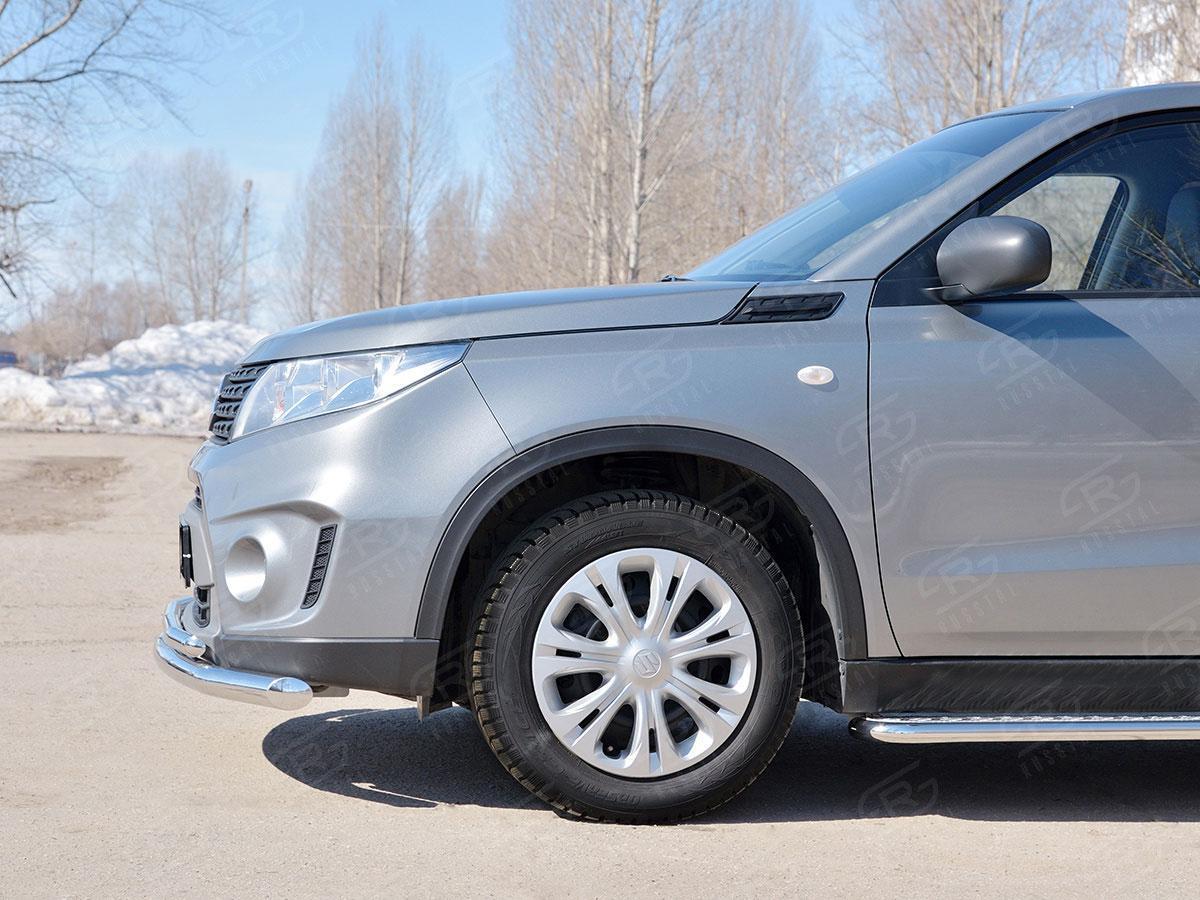 Защита переднего бампера d57/42 Suzuki Vitara 2015, Slitkoff SVZ-002579