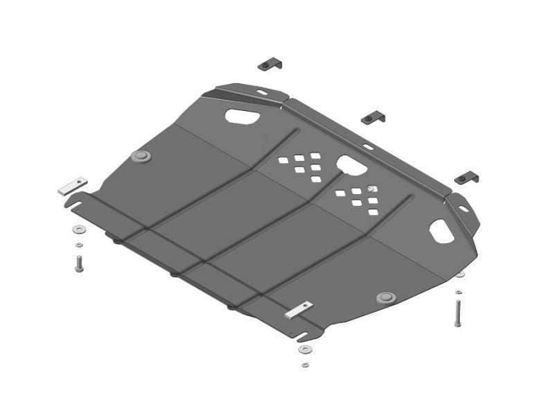 Защита двигателя, кпп стальная Motodor для Mercedes V-Klass/Vito 2014- (2 мм, сталь), 01234