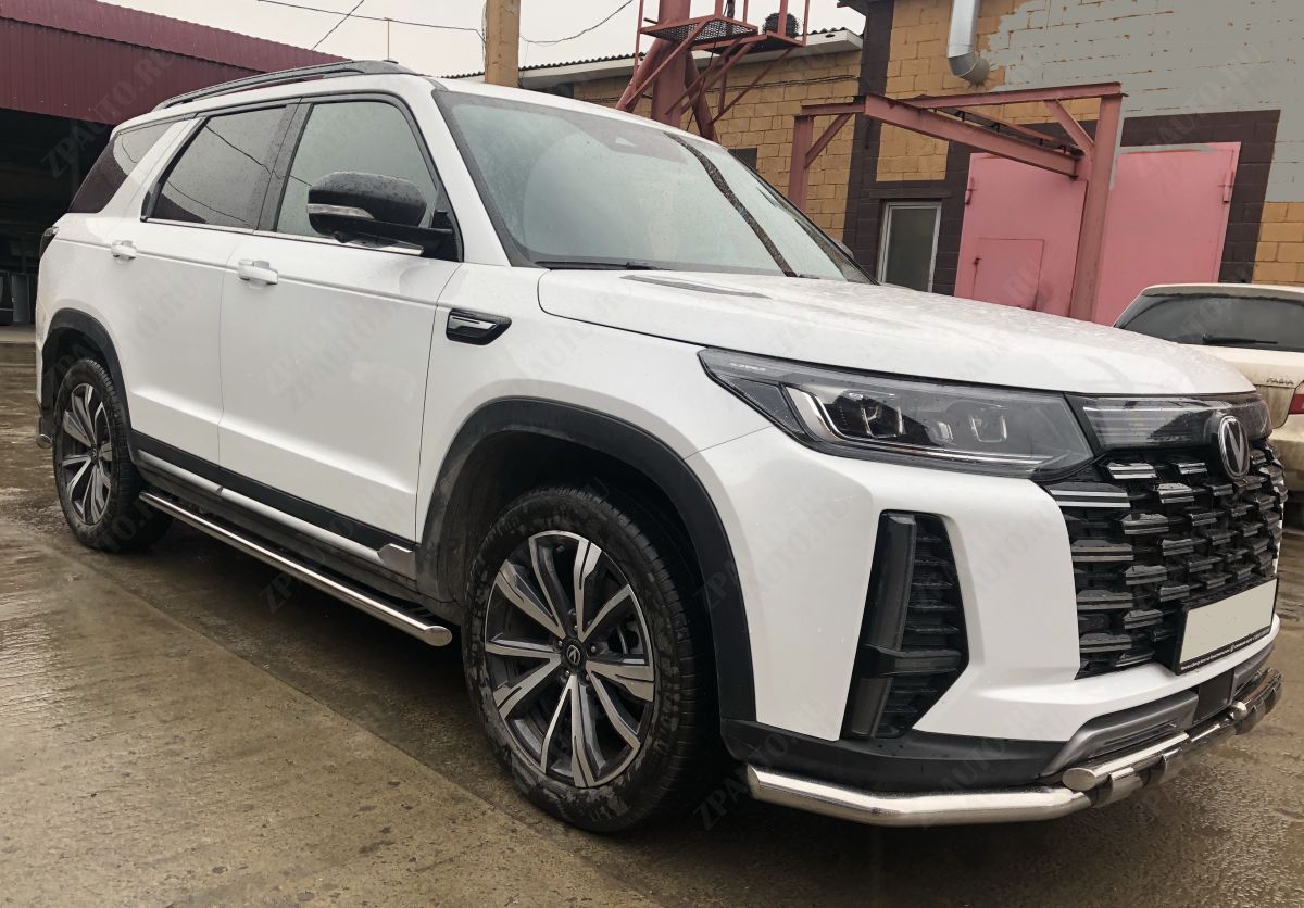 Защита штатного порога труба для автомобиля Changan CS95 2023 арт. CGCS95.23.32