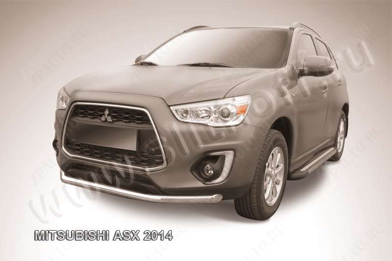 Защита переднего бампера d57 Mitsubishi ASX (2012-2016) , Slitkoff, арт. MAS14-005