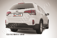 Защита заднего бампера d76 радиусная черная Kia Sorento (2012-2021) , Slitkoff, арт. KS13-009B