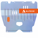 Защита  картера и КПП Peugeot 206 (sedan) 2006-2009 V-all , ALFeco, алюминий 4мм, арт. ALF1702al