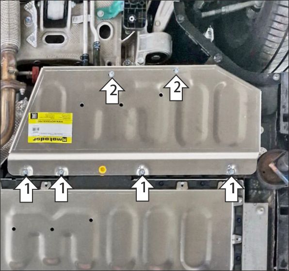 Защита алюминиевая Мотодор (Силовые провода), 4 мм,  Voyah Dream  2021- арт. 348607
