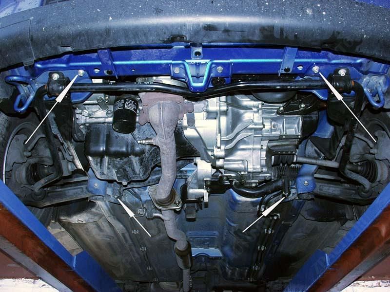 Защита картера и КПП для SUZUKI Ignis сборка Венгрии 2004 - 2008, V-1.3, Sheriff, сталь 2,0 мм, арт. 23.0686