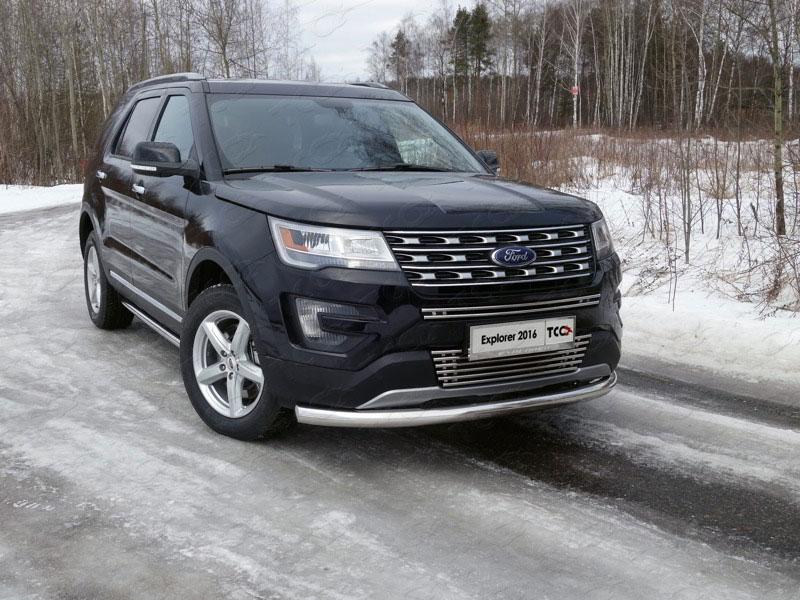 Пороги труба 60,3 для Ford Explorer 2015 (Форд Эксплорер 2015), ТСС FOREXPL16-11, TCC Тюнинг