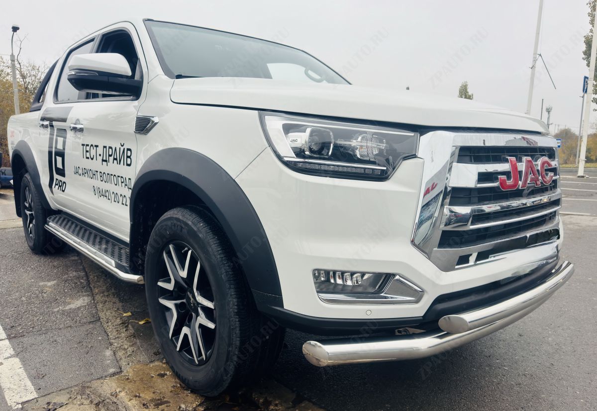 Защита переднего бампера двойная для автомобиля JAC  T8 Pro 2020 арт. JAC.T8P.20.03-1