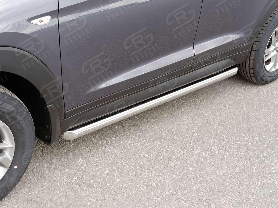 Пороги труба d57 вариант 1 Hyundai Tucson 2015, Slitkoff HTT-0022351