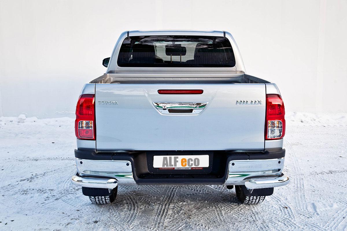 Защита задняя уголки двойные D 76,1/50,8 для Toyota Hilux(Тойота Хайлюкс), ALFeco арт. TOYHIL-15.06