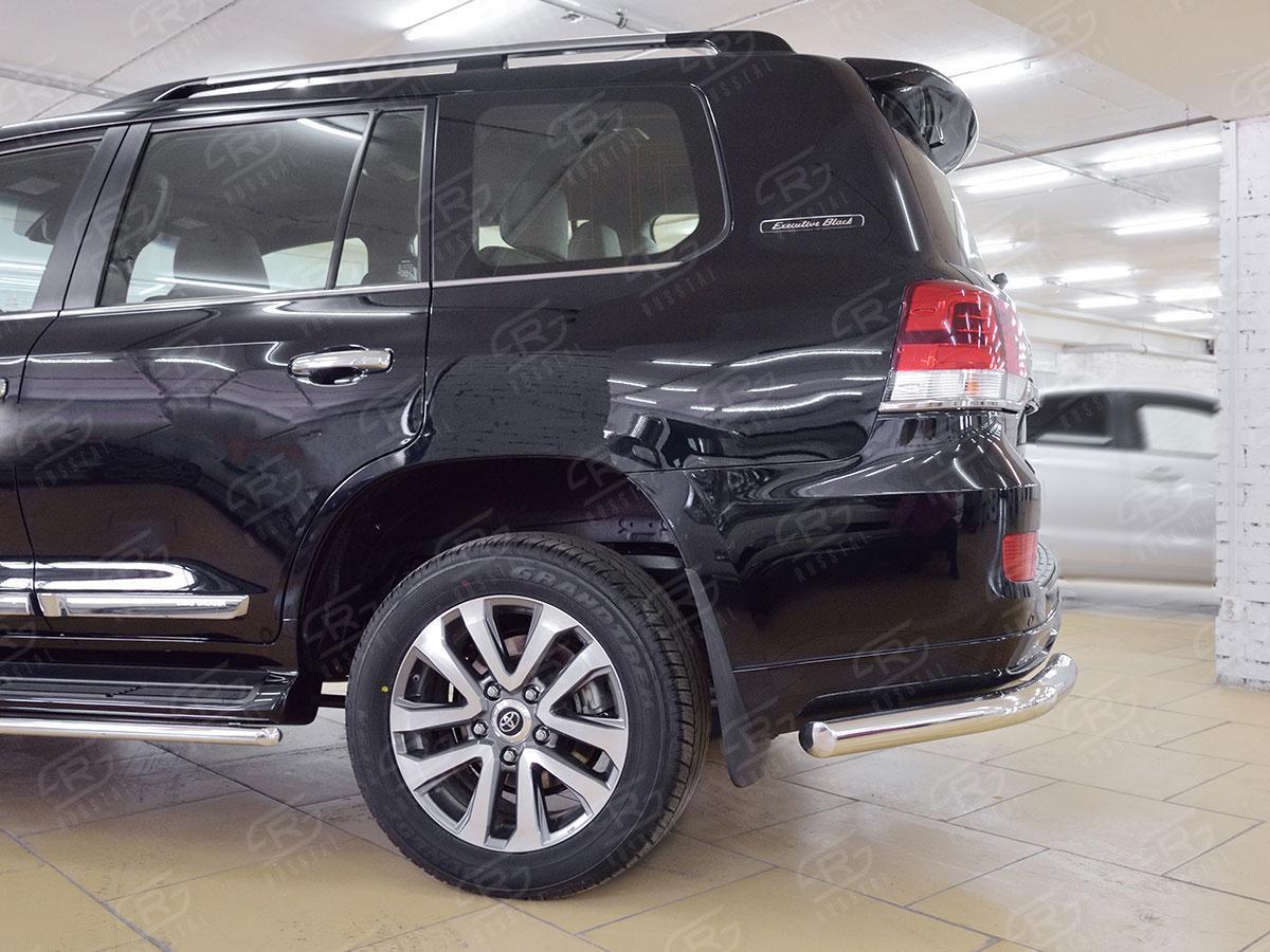 Защита заднего бампера уголки d76 Toyota LC 200 Executive 2016, Slitkoff TLCZ-002566