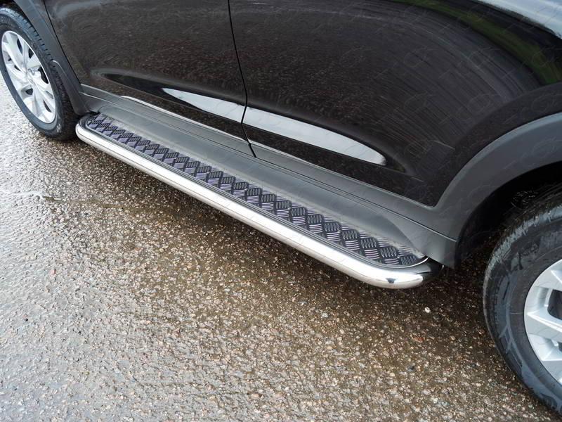 Пороги с площадкой 60,3 мм для автомобиля Hyundai Tucson 2018-, TCC Тюнинг HYUNTUC18-25