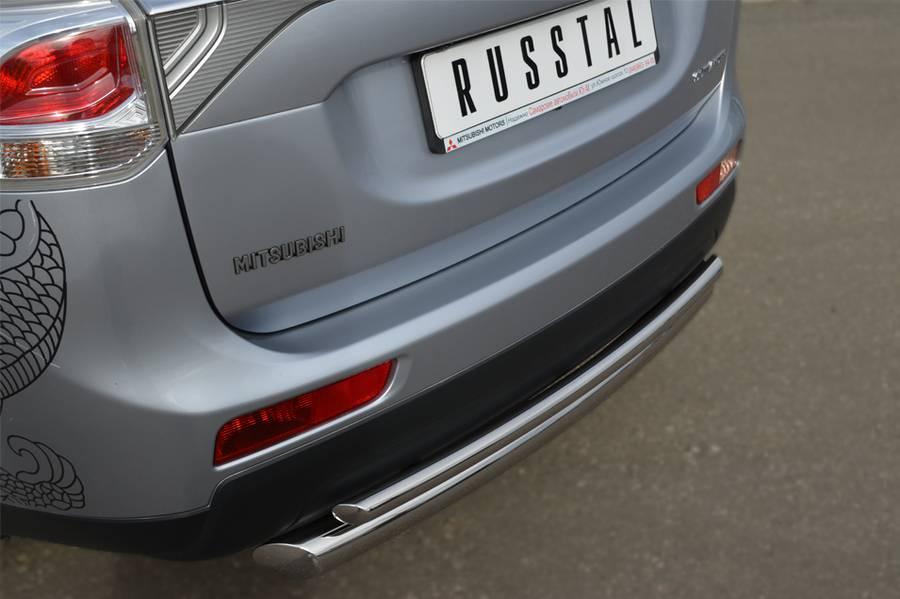 Защита заднего бампера d76/42 для Mitsubishi Outlander 2012, Slitkoff MRZ-001059