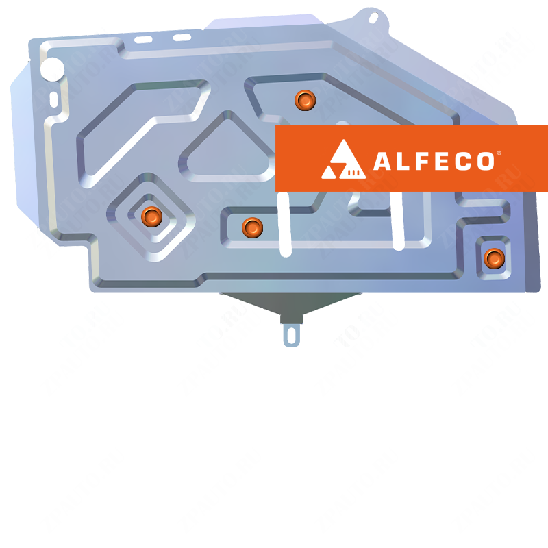 Защита  топливного бака Renault Duster 2015-2022 V-all 2WD , ALFeco, алюминий 4мм, арт. ALF2822al-4