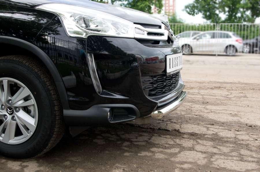 Защита переднего бампера d57 для Citroen C4 Aircross 2012, Slitkoff C4Z-000551