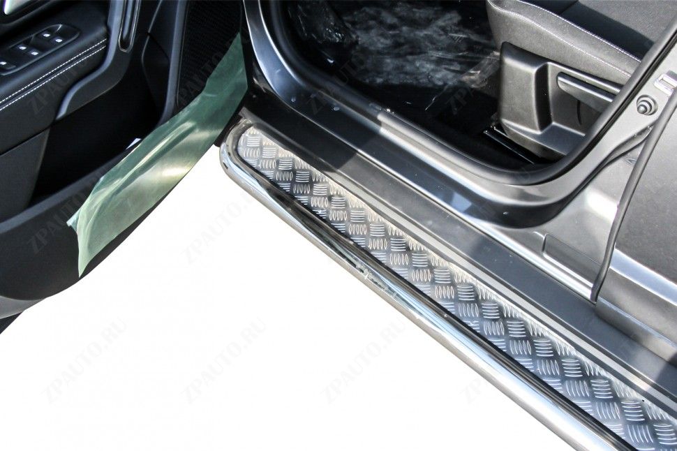 Защита порогов d57 с листом Renault Duster (2020-2023) , Slitkoff, арт. RD21005