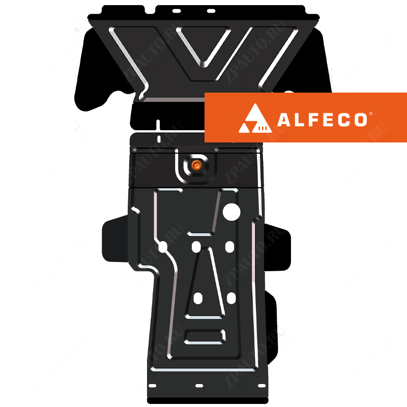 Защита  картера и КПП усиленная (2 части) Lada 4X4 (21214)/URBAN 2016-2021 V-1,7 , ALFeco, сталь 2мм, арт. ALF2818st-1