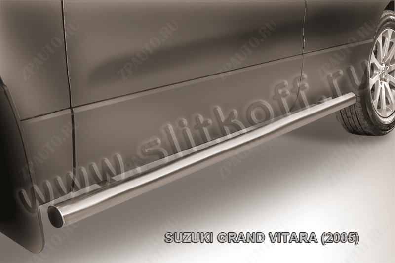 Защита порогов d57 труба Suzuki Grand Vitara (2005-2008) Black Edition, Slitkoff, арт. SGV05011BE