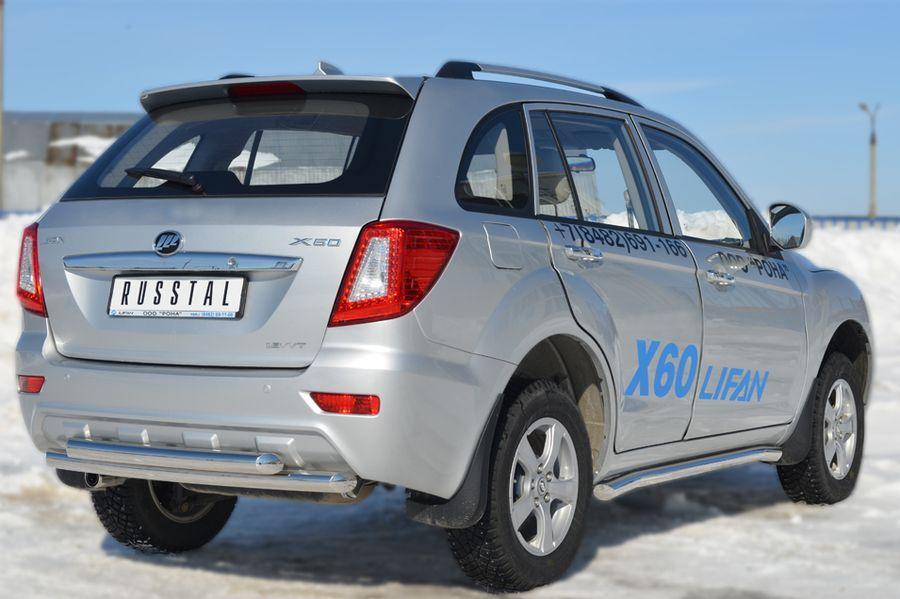 Защита заднего бампера d57/57 для Lifan X60, Slitkoff LFZ-001243