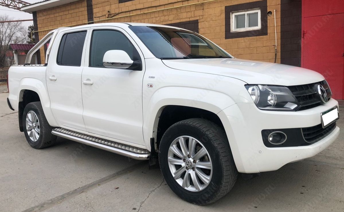 Пороги с накладным листом для автомобиля VOLKSWAGEN Amarok  2009. VWA.09.42, Россия