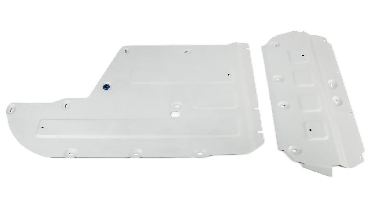 Защита радиатора и КПП Rival для BMW 3 серия VII RWD 2018-н.в., штампованная, алюминий 3 мм, с крепежом, 2 части, K333.0538.1