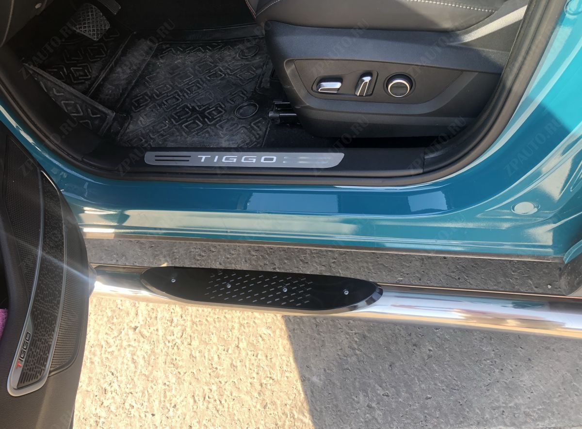 Пороги труба с проступью для автомобиля CHERY Tiggo 7L 2025 арт. CTG.7L.25.93