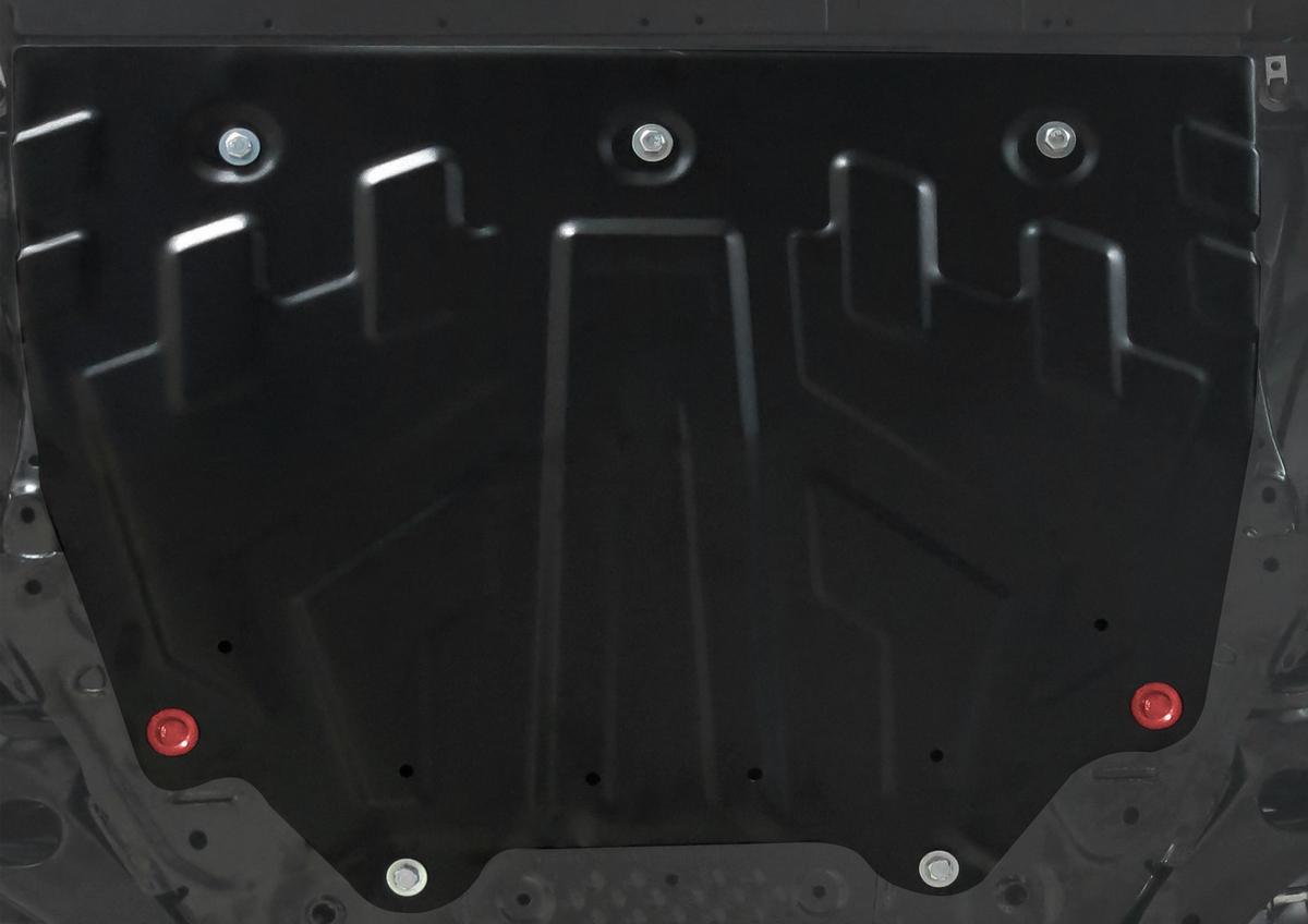 Защита картера и КПП АвтоБроня (увеличенная) для Mazda CX-9 II (V - 2.5) 2016-н.в., штампованная, сталь 1.8 мм, с крепежом, 111.03817.1