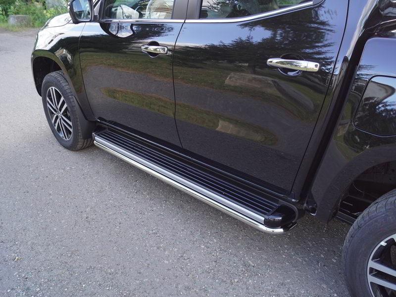 Защита порогов 42,4 мм для автомобиля Mercedes-Benz X-Class 2018-, TCC Тюнинг MERXCL18-19