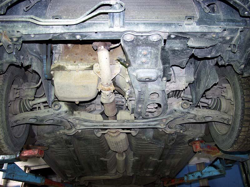 12.0061 Защита картера и КПП Mazda 626 GE V-кроме 2,5D и 2,5 V6 (1991-1997) (сталь 2,0 мм)