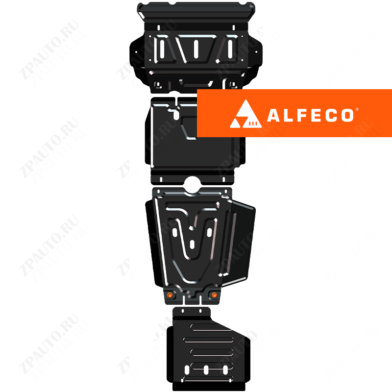 Защита  радиатора,картера,редуктора переднего моста, КПП и рк (4 части) Toyota Fortuner 2011-2015 (AN50,AN60) V-2,5;2,7 , ALFeco, сталь 2мм, арт. ALF2490-91-92-76st