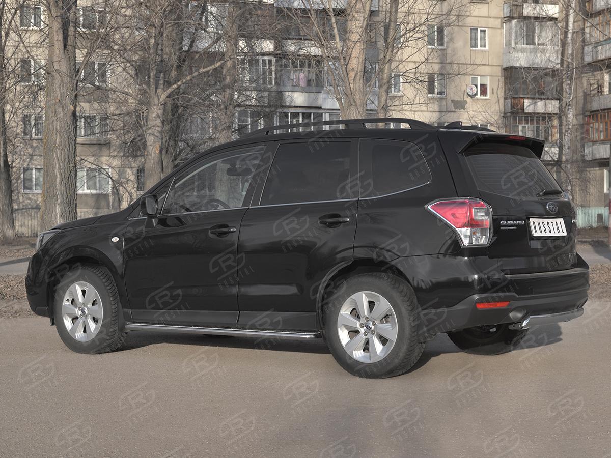 SUBARU-FORESTER(SJ)-2016-2018-Защита-заднего-бампера-d75х42-дуга-SUFZ-003349, Slitkoff