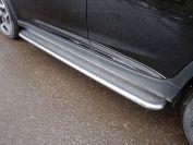 Пороги с площадкой (нерж.лист) 42,4 мм для автомобиля Subaru XV 2017-, TCC Тюнинг SUBXV17-07