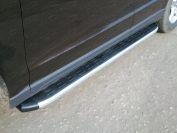 Пороги алюминиевые с пластиковой накладкой (1720 из 2-х мест) для Subaru Forester 2013 (Субару Форестер 2013), ТСС SUBFOR13-25AL, TCC Тюнинг