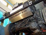 Защита рулевых тяг для Jeep Wrangler с накладкой из нерж.стали, Sheriff арт. 04.0981 (сталь 2,5 мм)