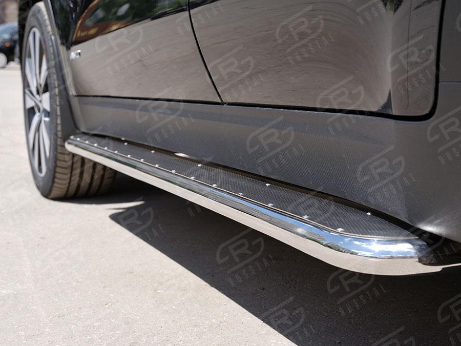 Пороги труба d42 с листом вариант 3 Kia Sportage 2016, Slitkoff KSL-0022913